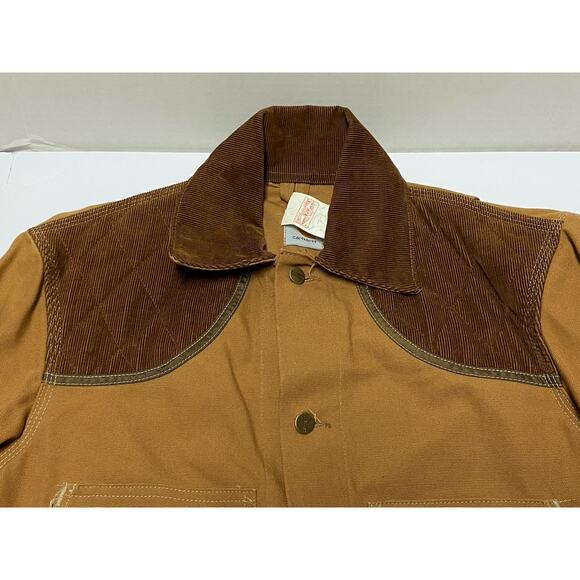 VTG Carhartt Hunting Jacket Size Medium Duck Canvas Game Pouch USA Made - Picture 4 of 11
